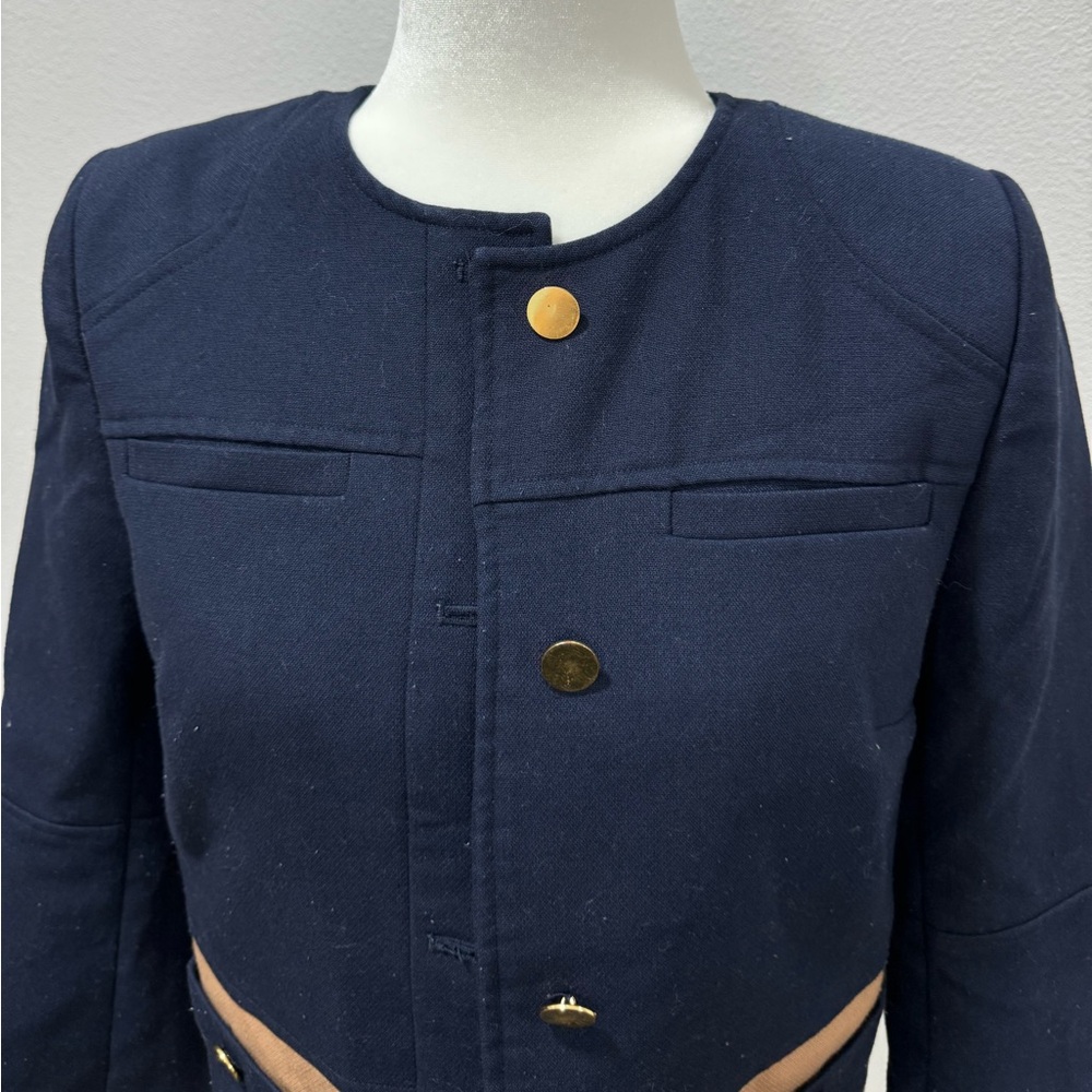 H&M Women's blazer in blue and tan, size 6 - Picture 2 of 6